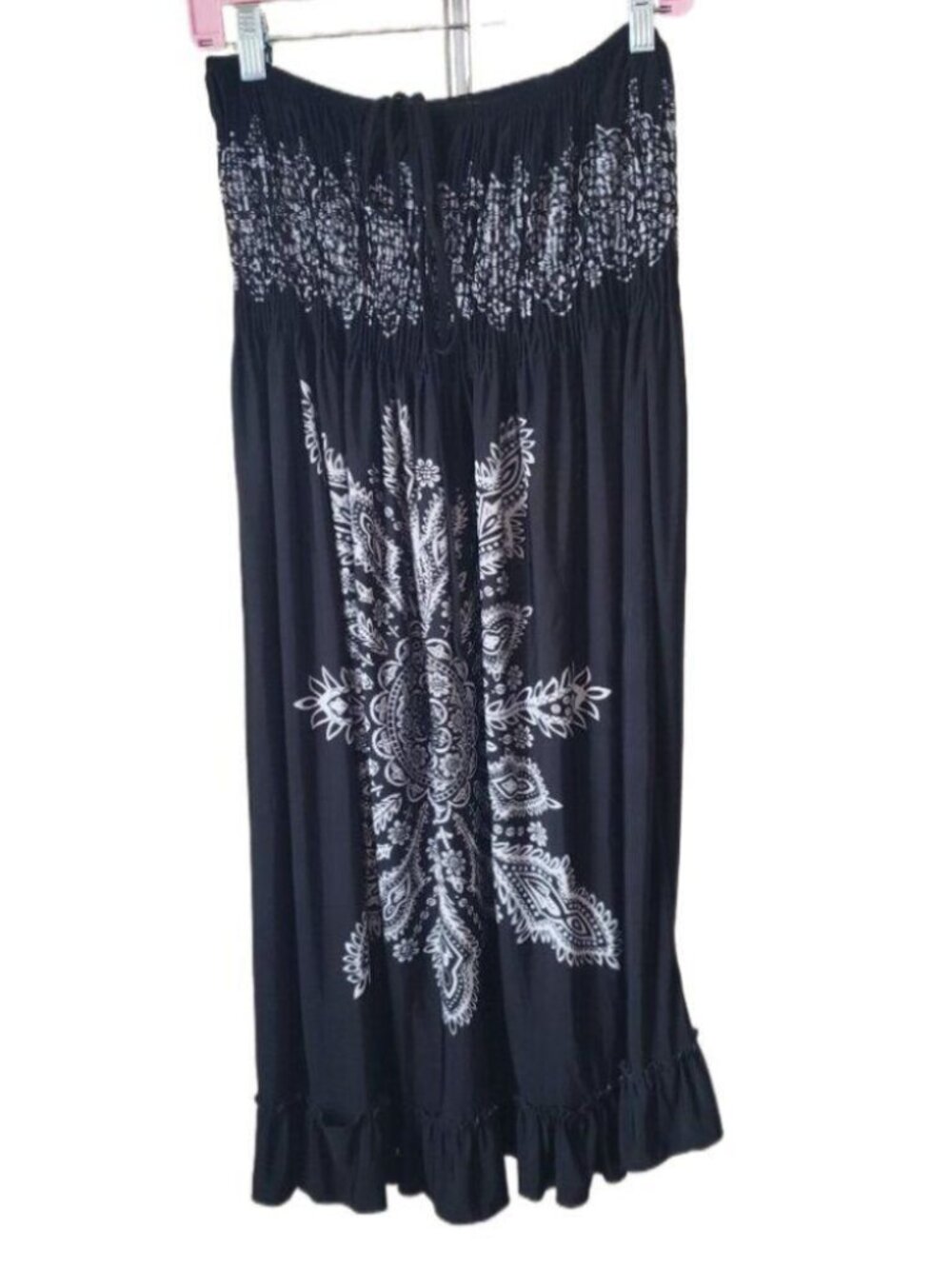 Christinalove Black and Gray Patterned Halter Top Dress